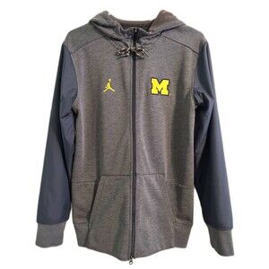 University of Michigan Gray & Navy Jordan Full-Zip Hoodie